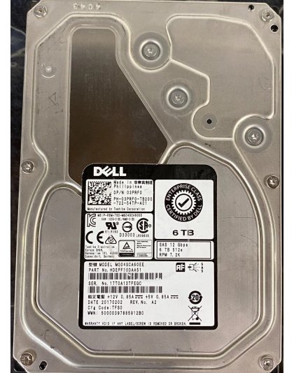 HDEPF10DAA51 Dell 6TB SAS Enterprise Hard Drive