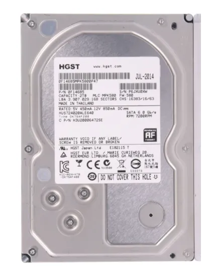 0F14685 HGST 4TB 7.2K SATA 3.5 Enterprise Hard Drive