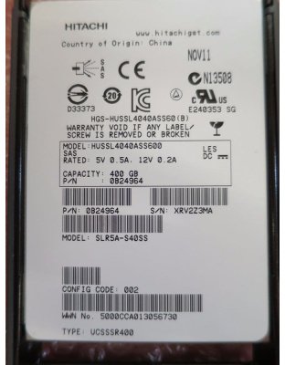 0B24964 Hitachi 400GB 12G SAS Enterprise SSD