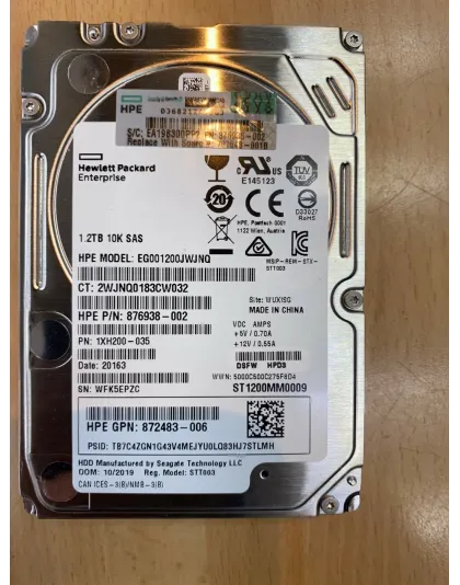 872483-006 HP 1.2TB 10K SAS Hard Drive