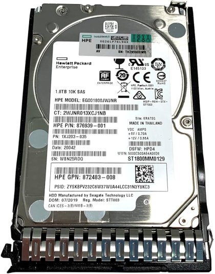 872738-001 HPE 1.8TB 10K SAS Hard Drive