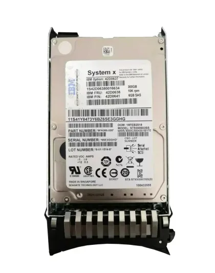 42D0638 IBM 300GB 10K SAS 2.5-inch Hard Drive