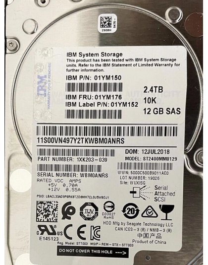 01YM176 IBM 2.4TB 10K SAS 2.5-inch Hard Drive