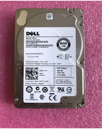 R72NV Dell 600GB 10K SAS 2.5-inch Hard Drive