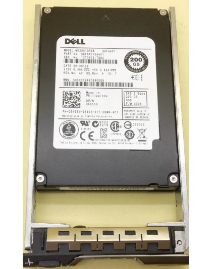 6K55X Dell 200GB 3.5-inch SLC SAS SSD