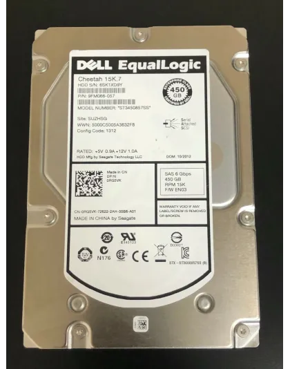 RG5VK Dell 450GB 15K RPM 3.5 SAS Hard Drive