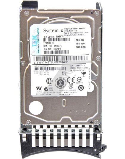 81Y9670 IBM 300GB 15K 6Gbps SAS 2.5-Inch HS HDD