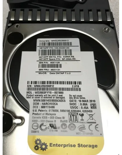 X299A-R5 NetApp 2TB 7.2K 3.5 SATA HDD