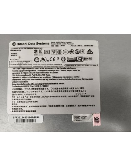3919435 Hitachi VSP G-Series 1U Service Processor SVP