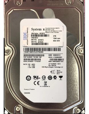 90Y8573 IBM 2TB 7.2K 6G 3.5" NL SAS HDD