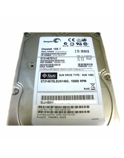 390-0276 Sun 146.8GB 10K Ultra320 3.5 SCSI HDD