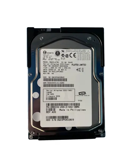 M8034 Dell 146GB 15K RPM 3.5" SAS Hard Drive