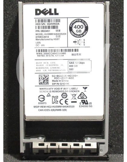 G1D1K Dell 400GB 2.5-Inch SAS 12G Enterprise SSD