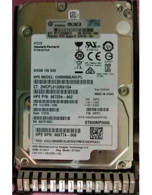 867254-002 HPE MSA / ProLiant 600GB 15K 2.5 SAS Drive