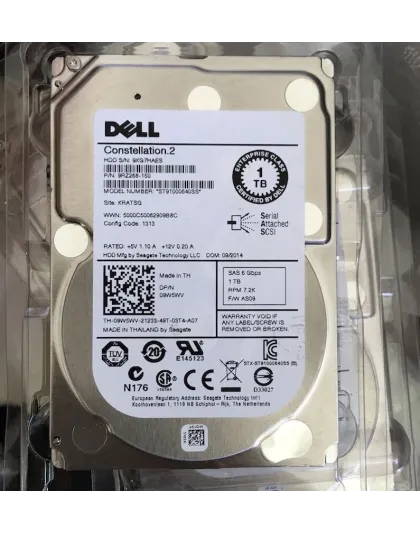 09W5WV Dell 1TB 7.2K SATA 3.0Gbps 3.5" Enterprise Hard Drive