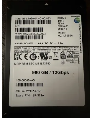 X371A-R6 NetApp 960GB 12Gb/s SAS 2.5" Enterprise SSD