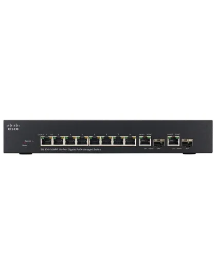 SG300-10MP Cisco 10-Port Gigabit Max-PoE Switch